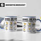 Hühner Tasse 'Dinge die ich tue' lustiges Geschenk für Hühne – Blau [farbe:blau]