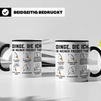 Angler Tasse mit Spruch Dinge die ich tue. Lustiges Fischer  – Schwarz [farbe:schwarz]