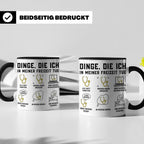 Arzt Tasse mit Spruch Dinge die ich tue | Geschenk für Dokto – Schwarz [farbe:schwarz]
