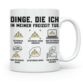 Österreich Tasse Berge Spruch 'Dinge, die ich in meiner Frei – Weiß [farbe:weiß]