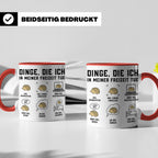 Igel Tasse mit Spruch 'Dinge die ich in meiner Freizeit tue' – Rot [farbe:rot]