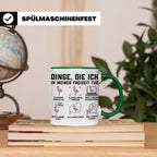 Flamingo Tasse mit lustigem Spruch Dinge die ich in meiner F – Grün [farbe:grün]