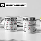 Flamingo Tasse mit lustigem Spruch Dinge die ich in meiner F – Weiß [farbe:weiß]