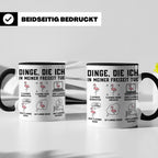 Flamingo Tasse mit lustigem Spruch Dinge die ich in meiner F – Schwarz [farbe:schwarz]
