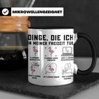 Flamingo Tasse mit lustigem Spruch Dinge die ich in meiner F – Schwarz [farbe:schwarz]
