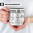 Flamingo Tasse mit lustigem Spruch Dinge die ich in meiner F – Schwarz [farbe:schwarz]