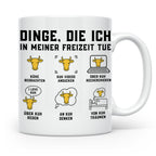 Kuh Tasse für Landwirt & Bauer, Dinge die ich tue, lustiges  – Weiß [farbe:weiß]