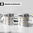 Kuh Tasse für Landwirt & Bauer, Dinge die ich tue, lustiges  – Weiß [farbe:weiß]