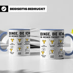 Kuh Tasse für Landwirt & Bauer, Dinge die ich tue, lustiges  – Blau [farbe:blau]