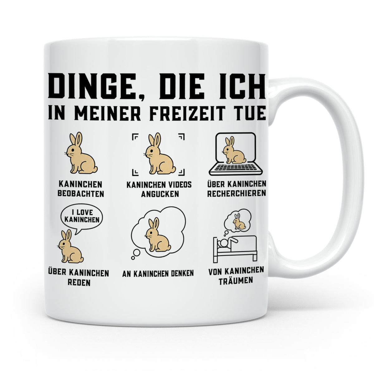 Kaninchen Tasse lustig Spruch Dinge die ich tue, Geschenk fü – Weiß [farbe:weiß]