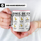 Ente Tasse Spruch Dinge die ich in meiner Freizeit tue, Kaff – Rosa [farbe:rosa]