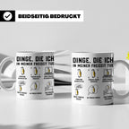 Pinguin Tasse Dinge die ich in meiner Freizeit tue | Lustige – Weiß [farbe:weiß]