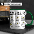 Imker Tasse mit Spruch Dinge die ich in meiner Freizeit tue  – Grün [farbe:grün]