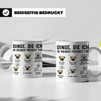 Mops Tasse 'Dinge die ich tue' | Lustiger Hundespruch für Mo – Weiß [farbe:weiß]