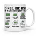 Lehrer Tasse Dinge die ich in meiner Freizeit tue lustig Spr – Weiß [farbe:weiß]