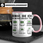 Lehrer Tasse Dinge die ich in meiner Freizeit tue lustig Spr – Rosa [farbe:rosa]