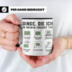 Lehrer Tasse Dinge die ich in meiner Freizeit tue lustig Spr – Schwarz [farbe:schwarz]