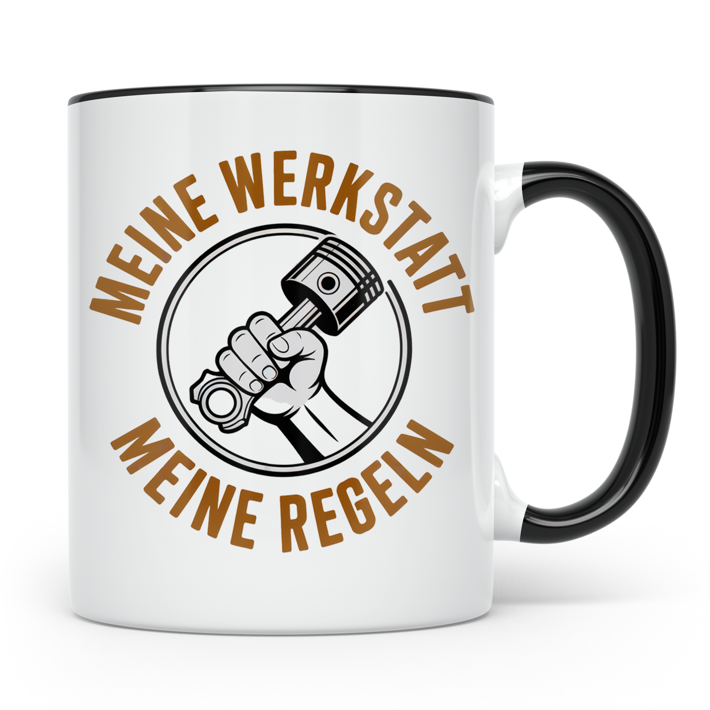 Meine Werkstatt Meine Regeln Tasse - Schrauber Werkstattrege – Schwarz [farbe:schwarz]