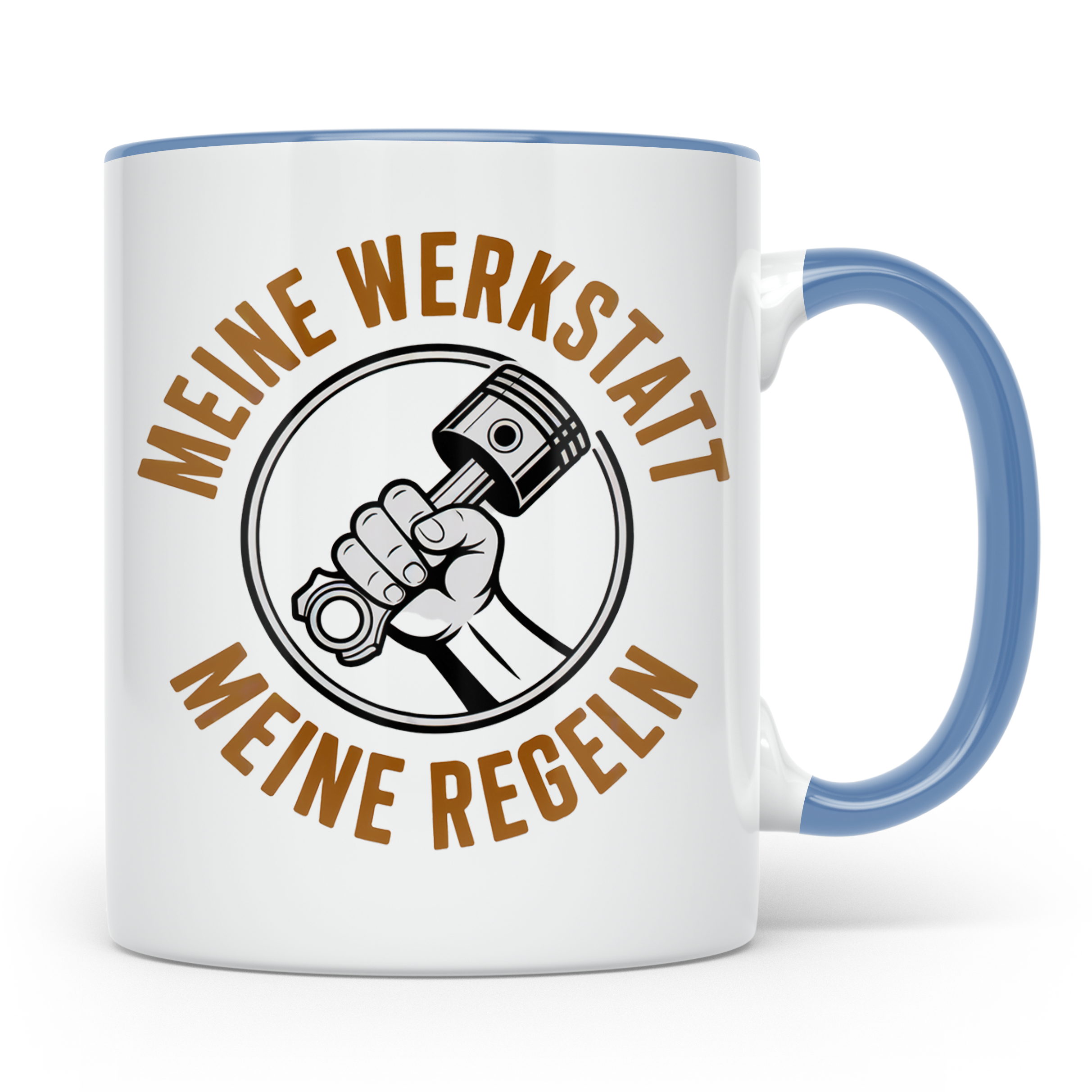Meine Werkstatt Meine Regeln Tasse - Schrauber Werkstattrege – Blau [farbe:blau]