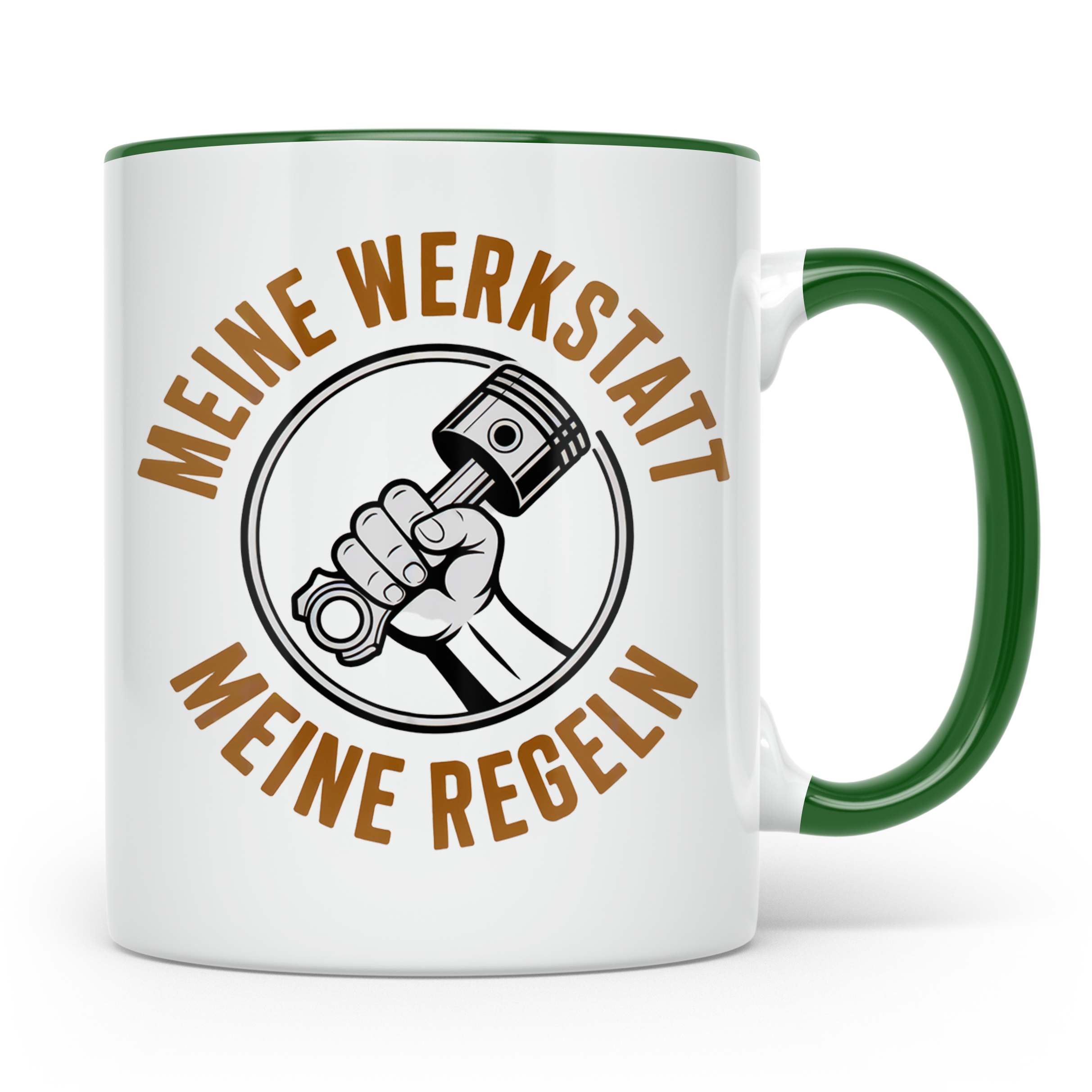 Meine Werkstatt Meine Regeln Tasse - Schrauber Werkstattrege – Grün [farbe:grün]