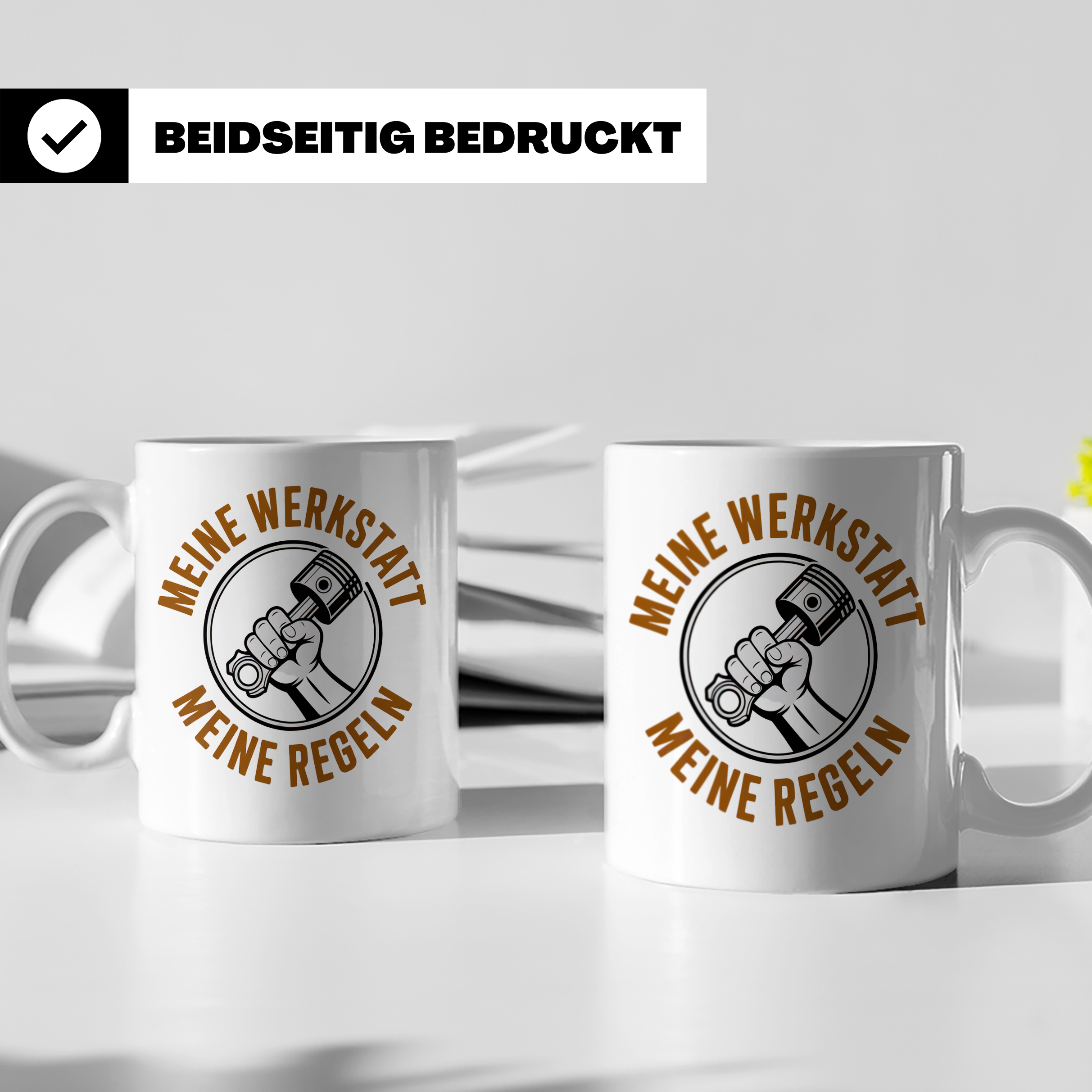 Meine Werkstatt Meine Regeln Tasse - Schrauber Werkstattrege – Weiß [farbe:weiß]