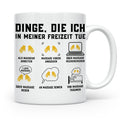 Masseur Tasse mit Spruch Dinge die ich in meiner Freizeit tu – Weiß [farbe:weiß]