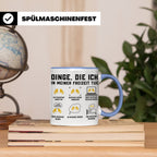 Masseur Tasse mit Spruch Dinge die ich in meiner Freizeit tu – Blau [farbe:blau]