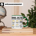 Masseur Tasse mit Spruch Dinge die ich in meiner Freizeit tu – Grün [farbe:grün]