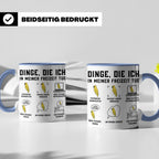 Papagei Tasse 'Dinge die ich tue' lustig, Geschenk Vogelhalt – Blau [farbe:blau]