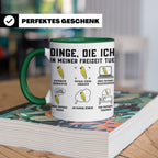 Papagei Tasse 'Dinge die ich tue' lustig, Geschenk Vogelhalt – Grün [farbe:grün]