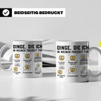 Bäcker Tasse lustig Dinge die ich in meiner Freizeit tue Spr – Weiß [farbe:weiß]