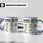 Bäcker Tasse lustig Dinge die ich in meiner Freizeit tue Spr – Blau [farbe:blau]