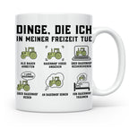 Bauer Tasse Dinge die ich in meiner Freizeit tue Landwirt Tr – Weiß [farbe:weiß]