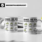 Bauer Tasse Dinge die ich in meiner Freizeit tue Landwirt Tr – Weiß [farbe:weiß]