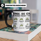 Bauer Tasse Dinge die ich in meiner Freizeit tue Landwirt Tr – Schwarz [farbe:schwarz]