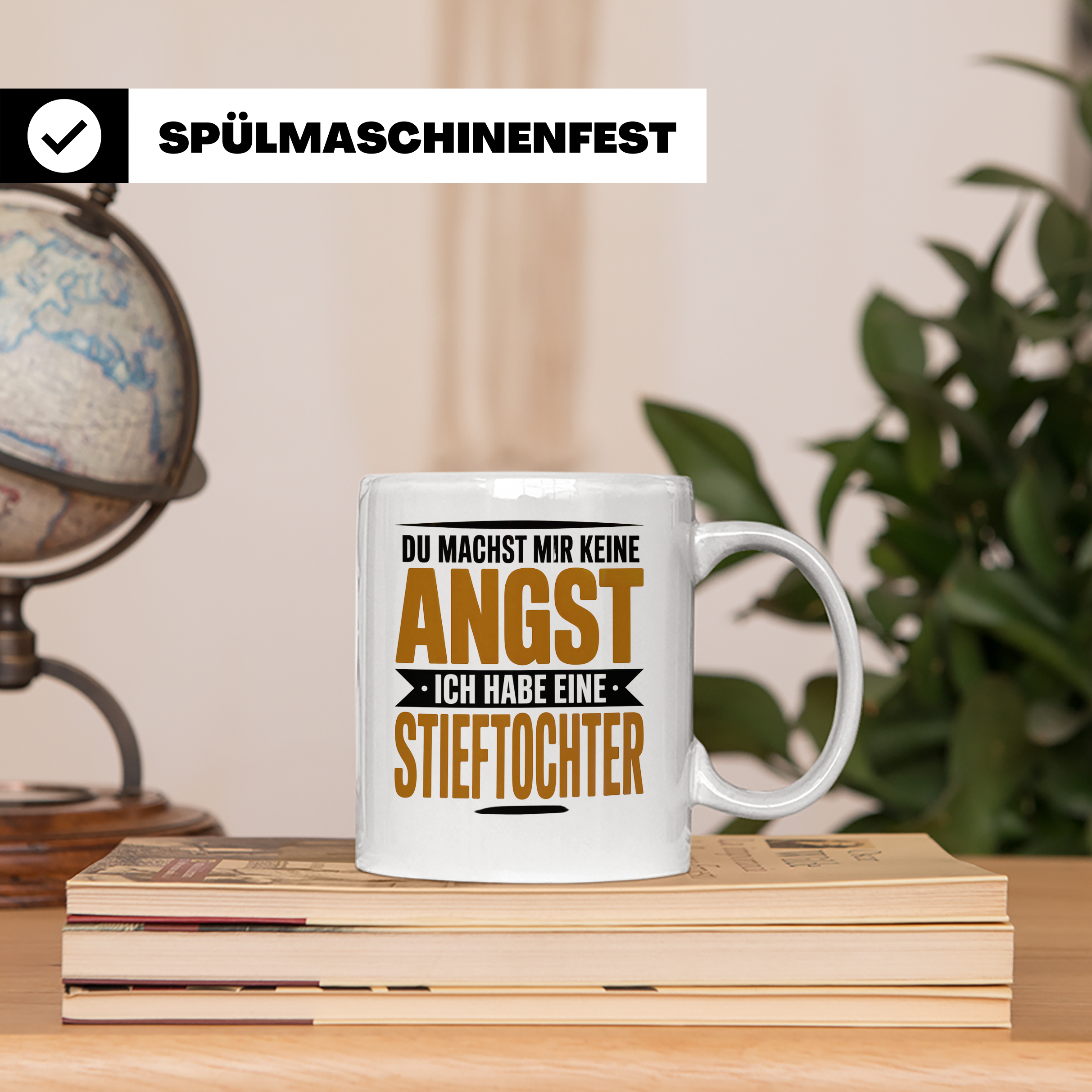Stieftochter Angst Spruch Tasse - Bonuskind Mutmacher Gesche – Weiß [farbe:weiß]