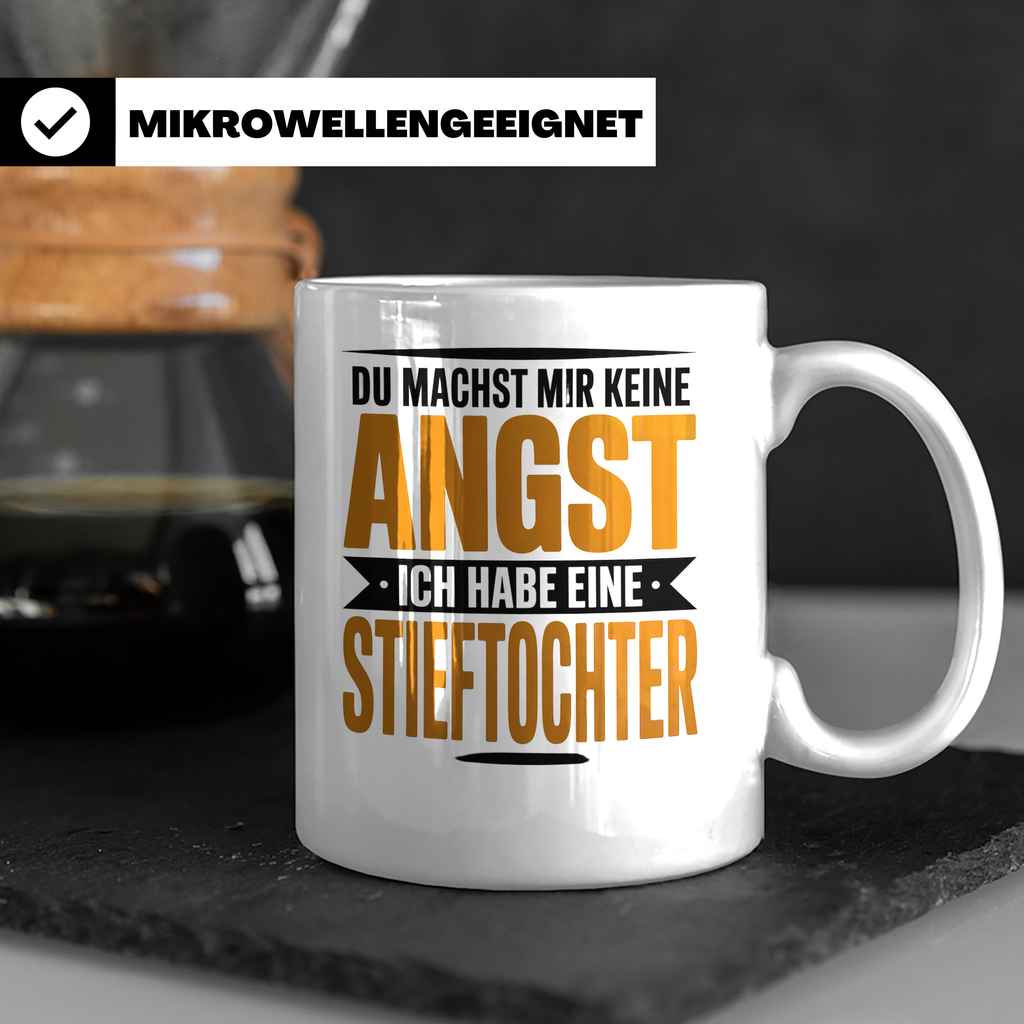 Stieftochter Angst Spruch Tasse - Bonuskind Mutmacher Gesche – Weiß [farbe:weiß]