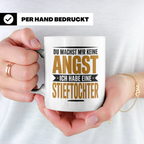 Stieftochter Angst Spruch Tasse - Bonuskind Mutmacher Gesche – Weiß [farbe:weiß]