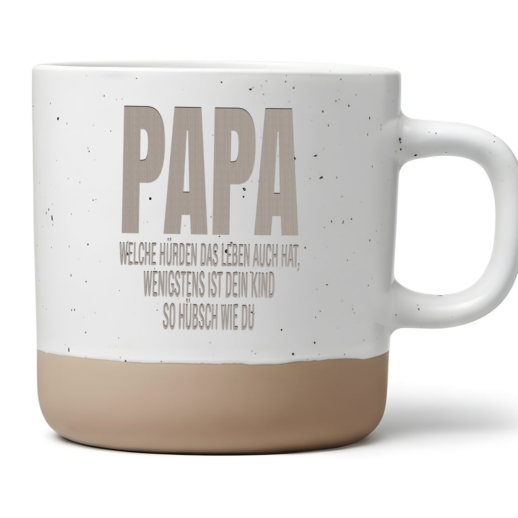 Lustige Papa Tasse Vatertagsgeschenk - Geschenk für Papa von Tochter Sohn - Kaffeetasse Geburtstag wenigstens ist dein Kind so hübsch wie du