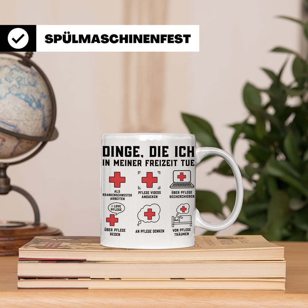 Krankenschwester Tasse lustig Dinge die ich tue Geschenk für – Weiß [farbe:weiß]