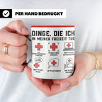Krankenschwester Tasse lustig Dinge die ich tue Geschenk für – Rot [farbe:rot]
