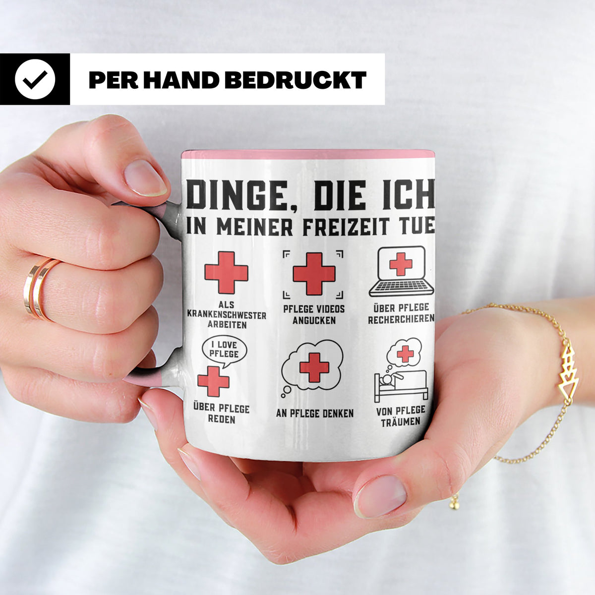 Krankenschwester Tasse lustig Dinge die ich tue Geschenk für – Rosa [farbe:rosa]