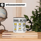 Postbote Tasse "Dinge die ich tue" lustig | Geschenk für Bri – Schwarz [farbe:schwarz]