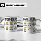 Postbote Tasse "Dinge die ich tue" lustig | Geschenk für Bri – Weiß [farbe:weiß]