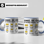 Postbote Tasse "Dinge die ich tue" lustig | Geschenk für Bri – Blau [farbe:blau]
