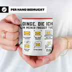 Postbote Tasse "Dinge die ich tue" lustig | Geschenk für Bri – Rot [farbe:rot]