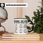 Pilot Tasse mit Spruch Dinge die ich tue, Geschenk für Flugz – Schwarz [farbe:schwarz]