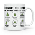 Förster Tasse mit Spruch Dinge die ich in meiner Freizeit tu – Weiß [farbe:weiß]