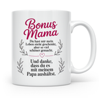Bonusmama Tasse - Du hast mein Leben schöner gemacht Stiefmu – Weiß [farbe:weiß]