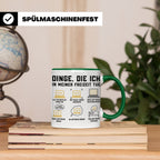 Programmierer Tasse lustig Dinge die ich in meiner Freizeit  – Grün [farbe:grün]